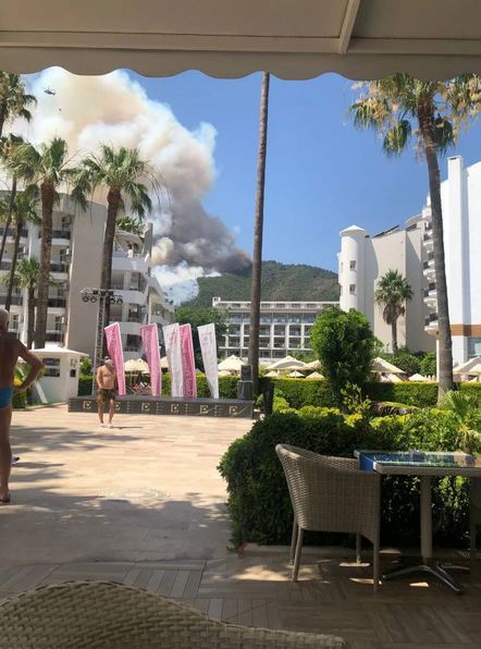 пожар на популярном курорте