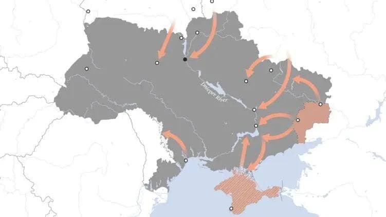 карта нападения России