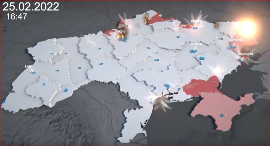 карта войны в Украине