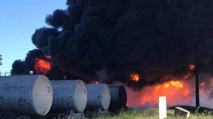 Пожар на нефтебазе